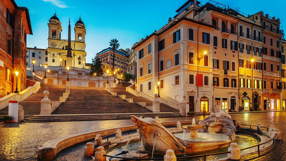 Schody Hiszpańskie w centrum Rzymu