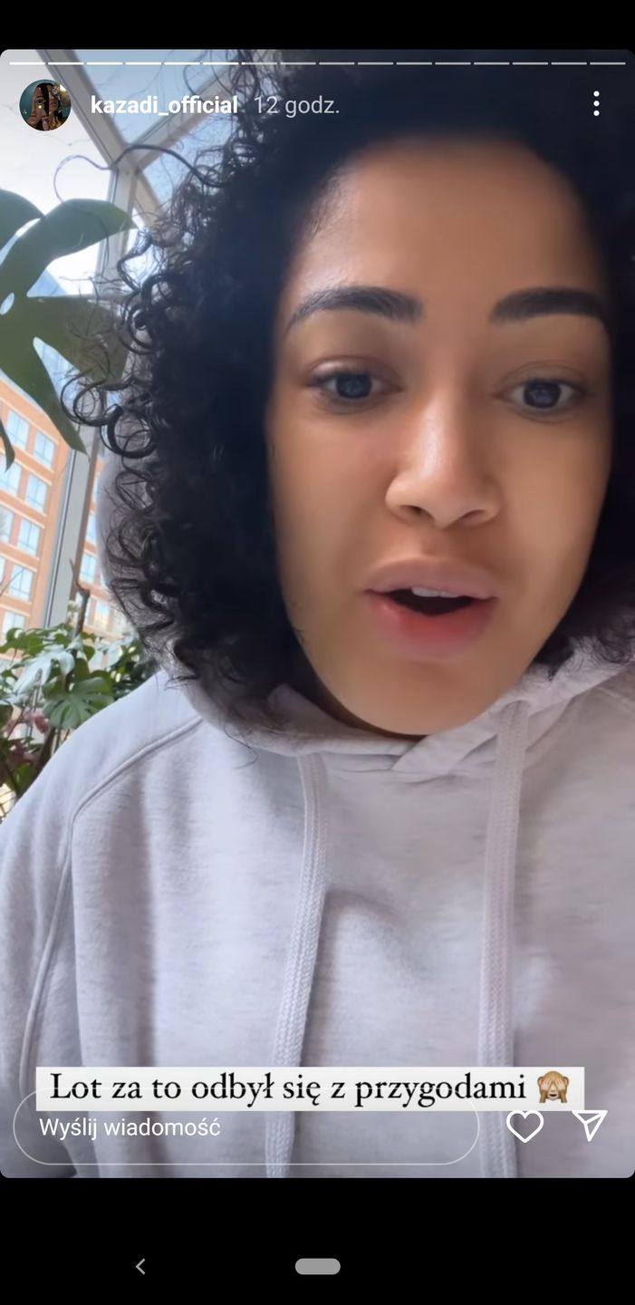 Zrzut ekranu ze stories Patrici Kazadi