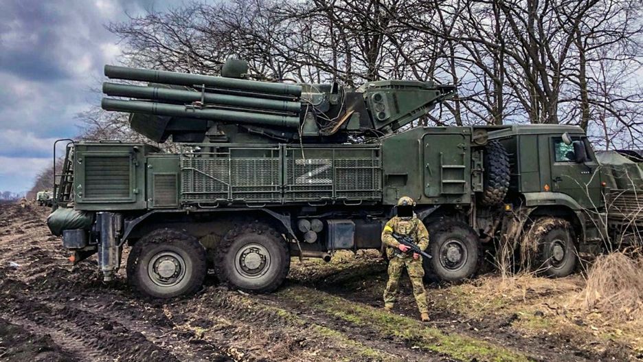 Rosyjska wyrzutnia rakiet w Ukrainie