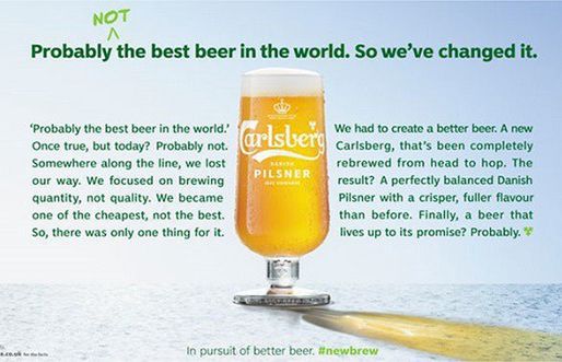 Carlsberg w nowej kampanii przyznaje, że „prawdopodobnie wcale nie jest najlepszym piwem na świecie”