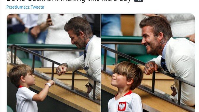 David Beckham i tajemniczy chłopiec z Polski