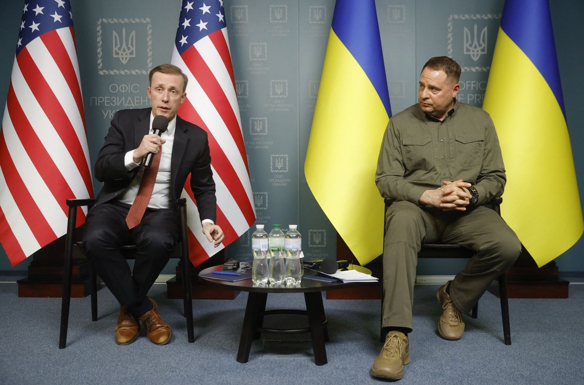 Doradca ds. bezpieczeństwa narodowego USA Jake Sullivan oraz doradca prezydenta Ukrainy Andrij Jermak