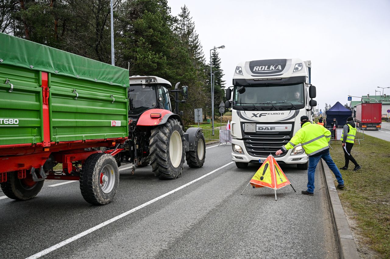 Barwinek, 14.03.2024. Blokada rolników - zdjęcie ilustracyjne