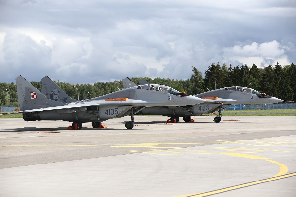 Polskie MiG-29 stacjonujące w bazie w Malborku (Photo by Cuneyt Karadag/Anadolu Agency via Getty Images)