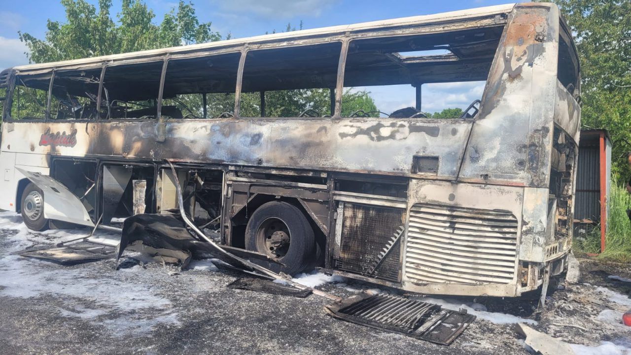 Pożar autokaru