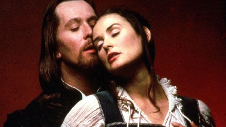 Demi Moore i Gary Oldman na planie "Szkarłatnej litery"