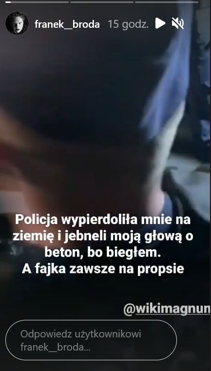 Bratanek premiera brutalnie potraktowany przez policję