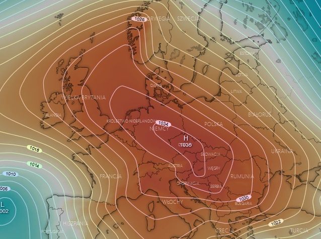 Pogoda. Wysokie ciśnienie atmosferyczne nad Polską