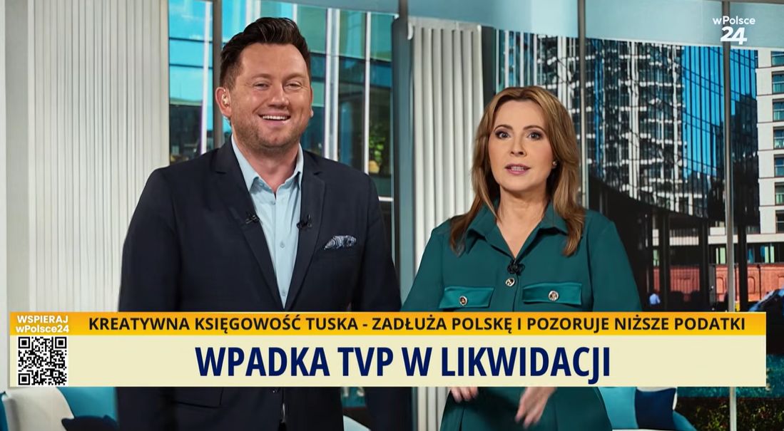 Reporterzy śmieją się z wpadki w TVP Info