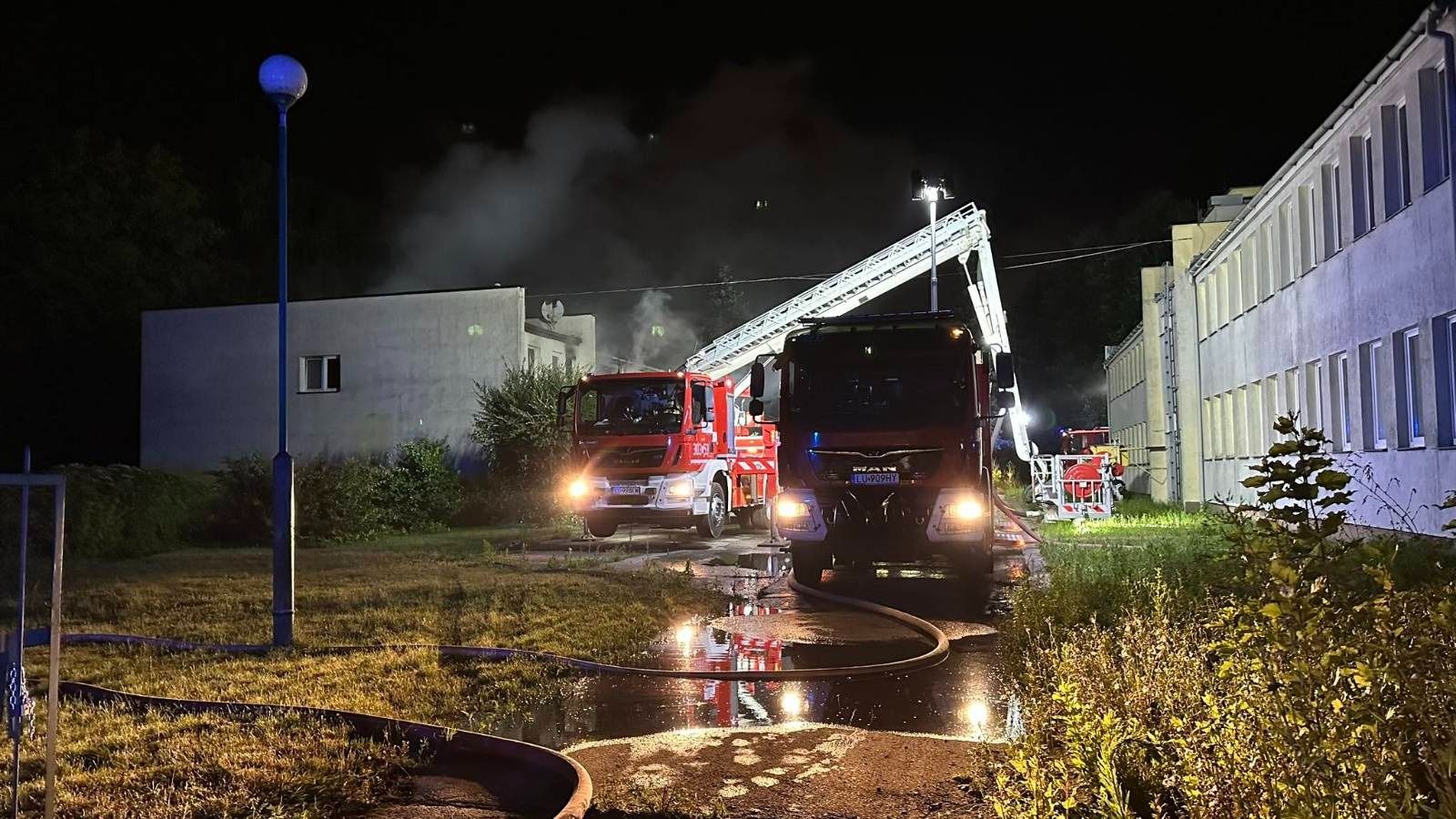 Pożar drukarni przy ul. Doświadczalnej w Lublinie