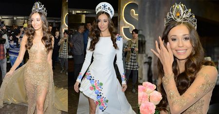 Izabella Krzan pozuje w sukniach na konkurs Miss Universe (ZDJĘCIA)