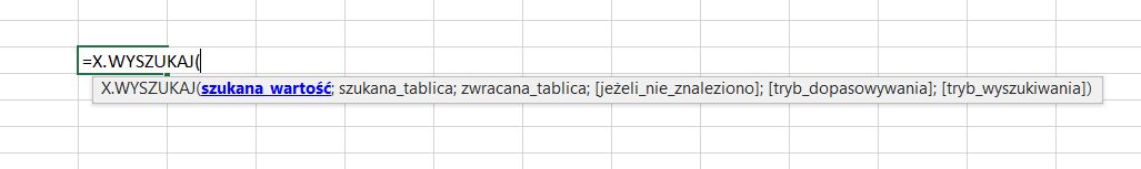 Nowa funkcja X.Wyszukaj w Excelu.