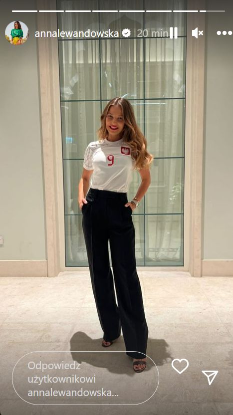 Anna Lewandowska przed meczem Polski z Argentyną 