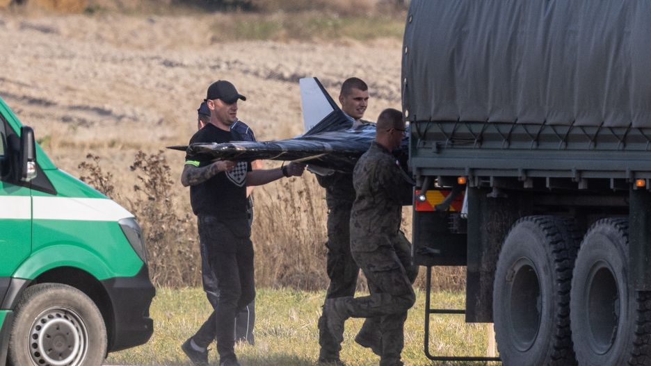 Wohyń. Miejsce upadku jednego z rosjskich dronów 