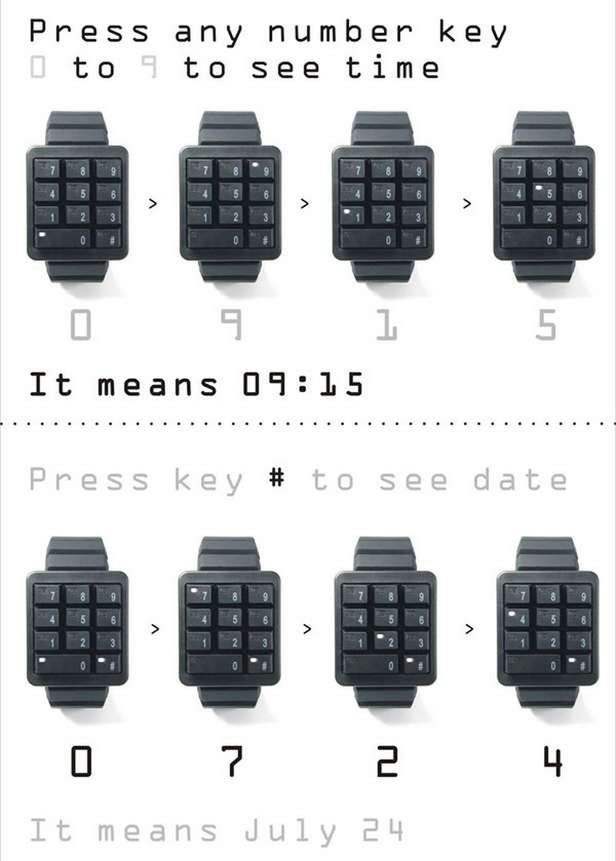 Click Keypad - zegarek retro dla geeków 2