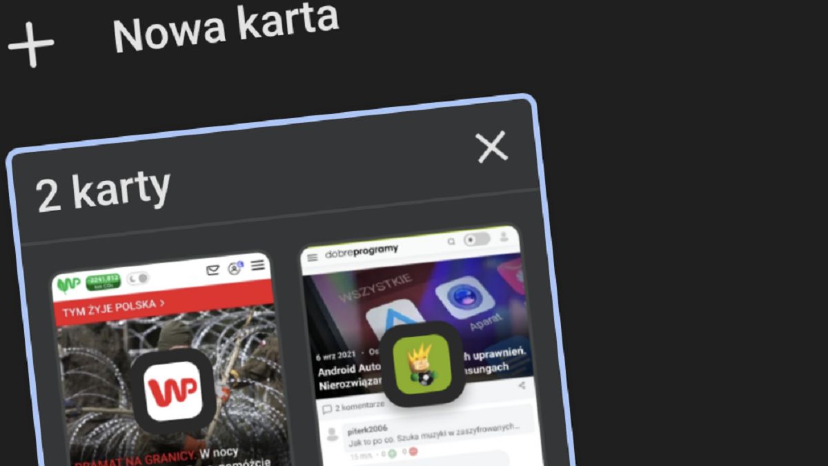 Grupowanie kart w Google Chrome