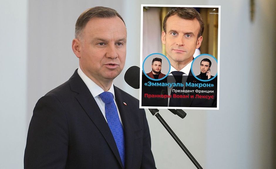 Duda wkręcony. Myślał, że dzwonił Macron? Zdradzał ważne informacje