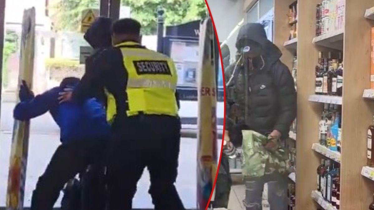 Kradzież w londyńskim markecie.