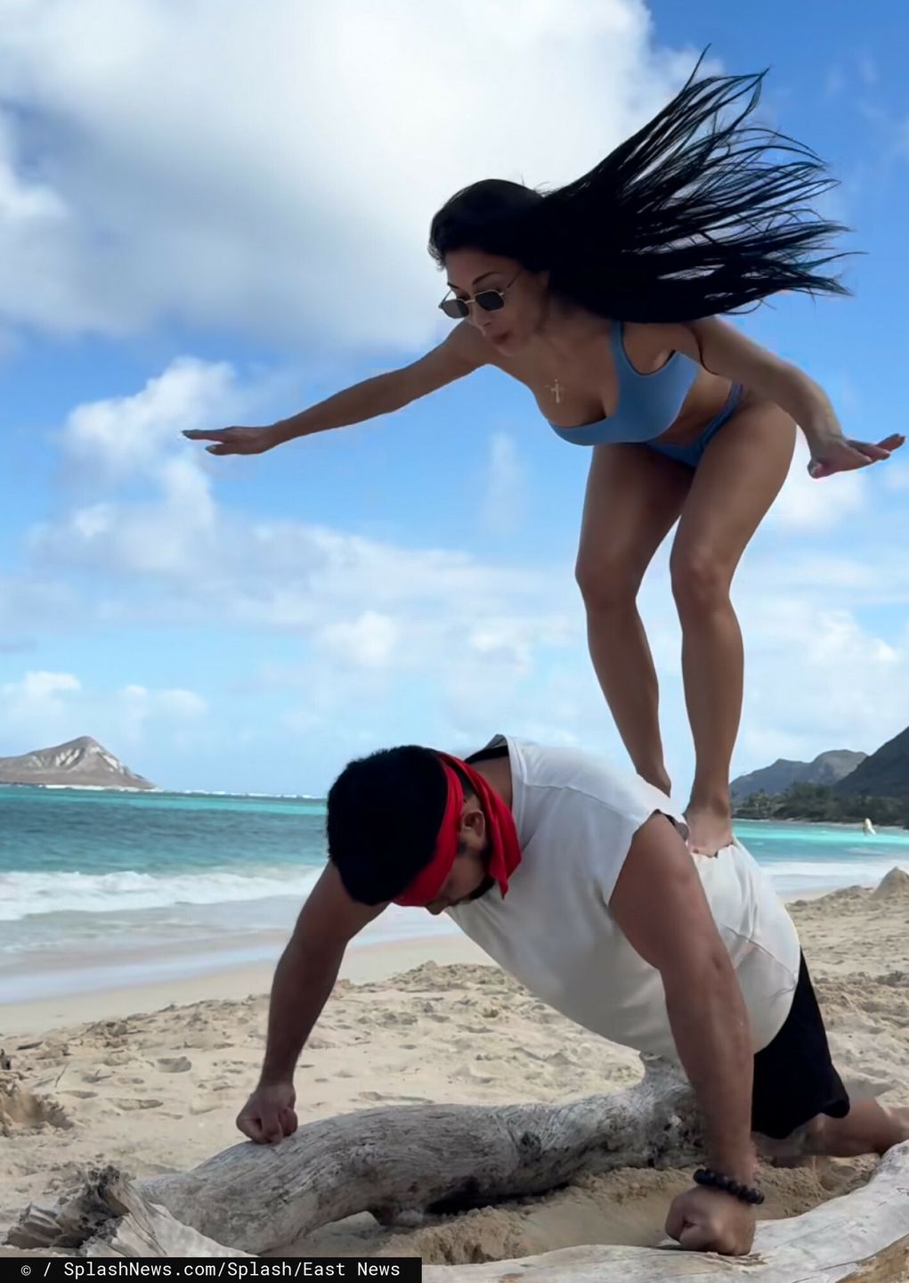 Nicole Scherzinger trenuje na plaży