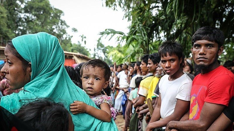 Muzułmanie z żyjącej w Birmie grupy etnicznej Rohingya