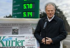Afera o cenę paliwa. Tusk wrzucił zdjęcie gazety na dowód