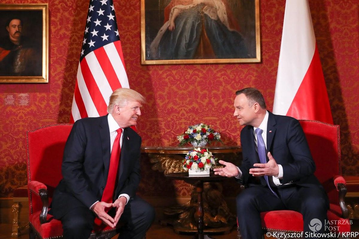 Donald Trump na spotkaniu z Andrzejem Dudą