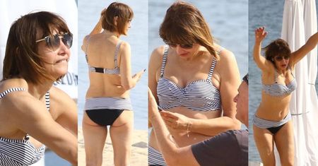 Prawie 60-letnia (!) Grażyna Wolszczak wygina się w bikini na plaży (ZDJĘCIA)