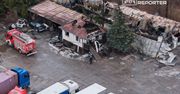 Wesoła: Nocny pożar hali. Dach się zawalił, budynek spłonął