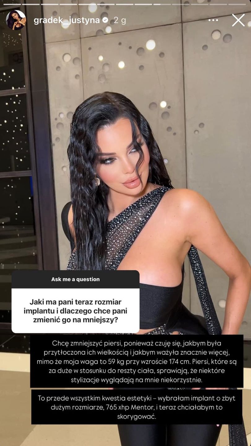 Justyna Gradek planuje kolejne operacje