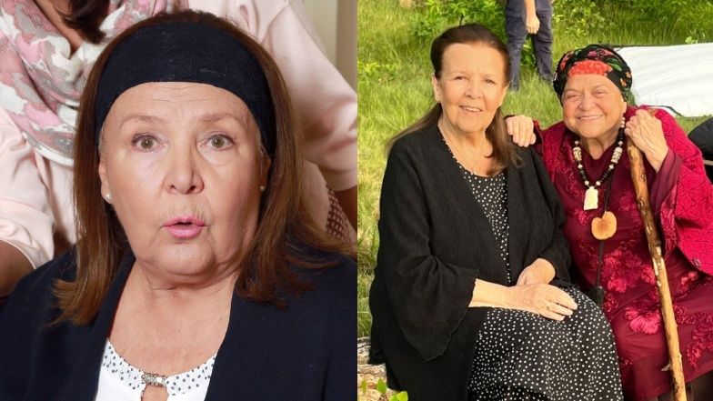 Grażyna Zielińska i Marta Lipińska pozdrawiają z planu "Rancza"