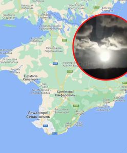 Niebo aż zrobiło się białe. Wybuchy na Krymie, są nagrania