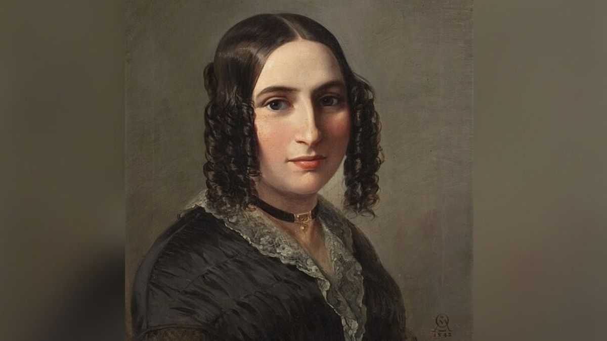Fanny Mendelssohn Hensel na portrecie z 1842 roku.