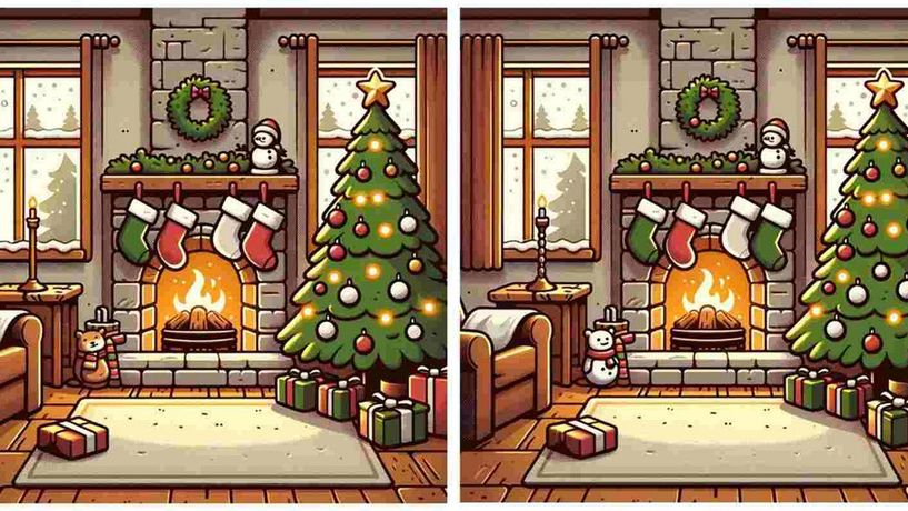 Świąteczna łamigłówka. Znajdź pięć różnic