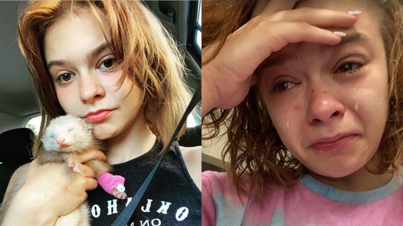 Julia Wróblewska opłakuje ukochaną fretkę