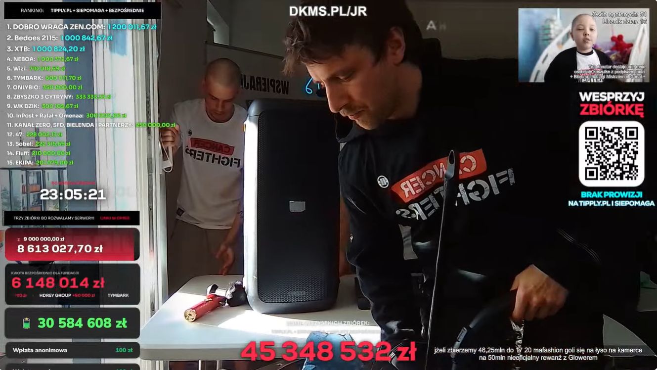 Maciej Musiał sprząta u Łatwoganga