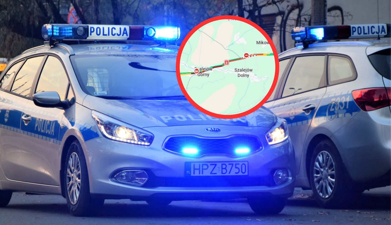 Karambol na DK8. Trzy osoby ranne