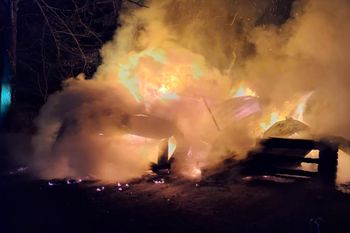 Pasieka spłonęła. Ule zostały doszczętnie spalone