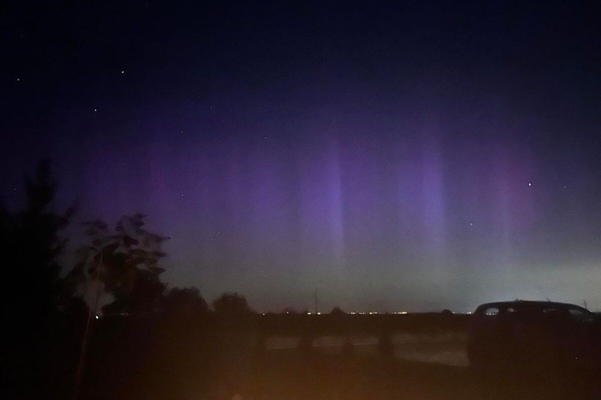 Zorza polarna widziana w Niedrzwicy Kościelnej