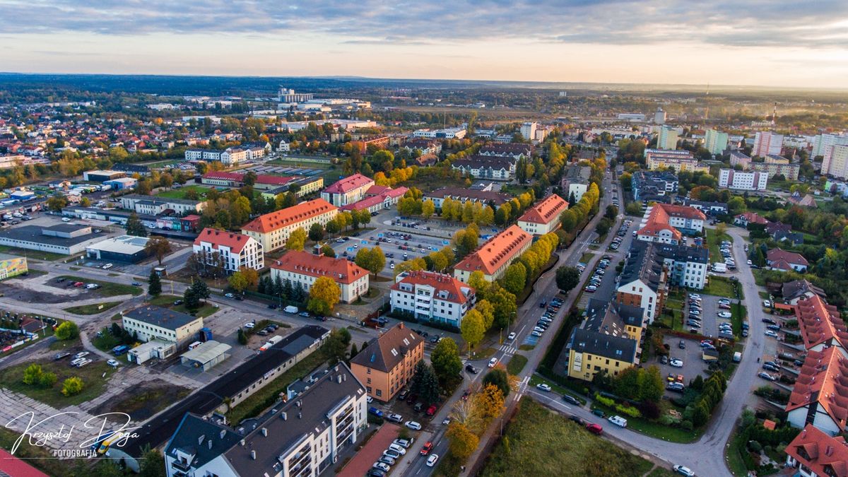 Piła, dron, miasto