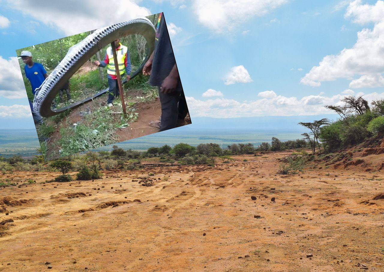 Space debris fell on the village