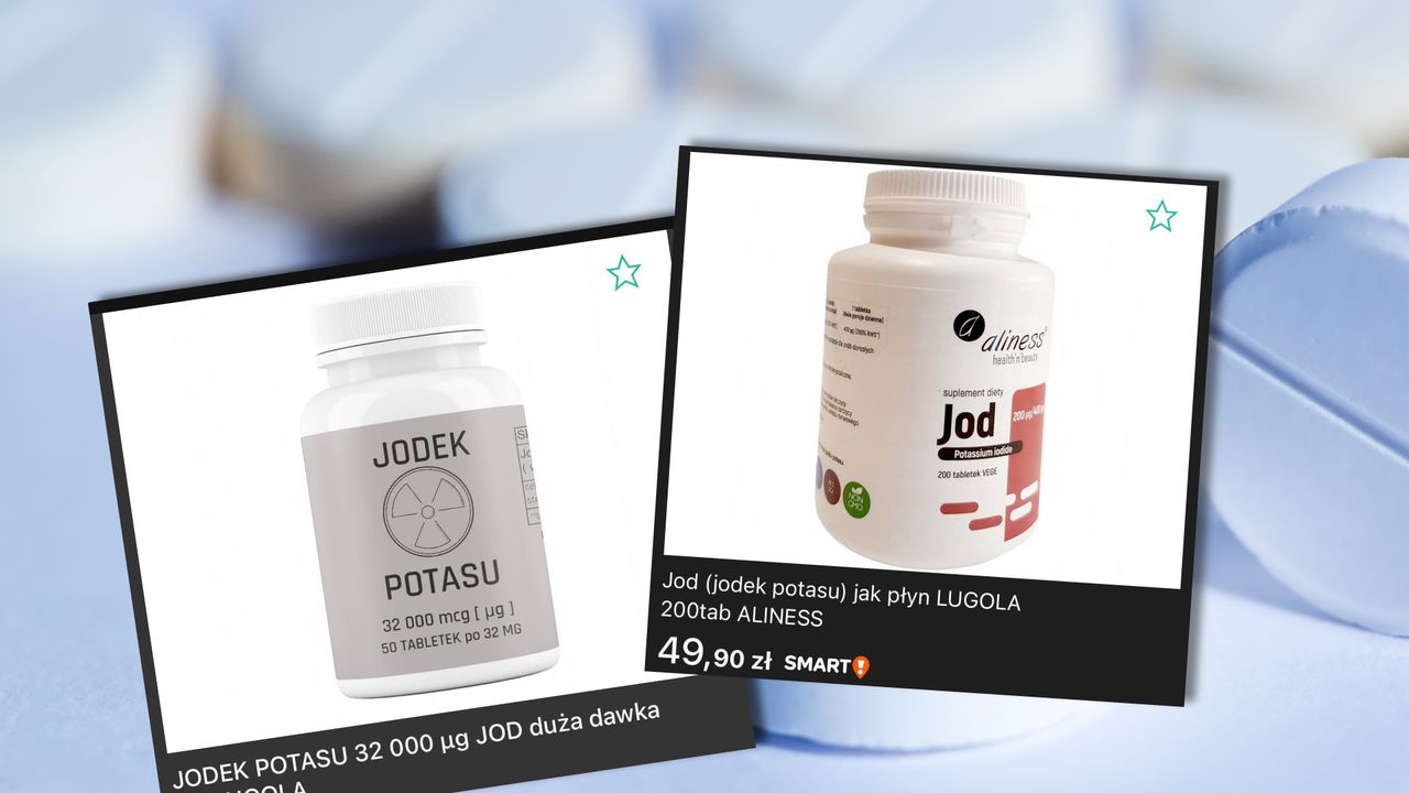 Płyn Lugola i "lek na promieniowanie". W sieci wysyp ofert dotyczących jodku potasu