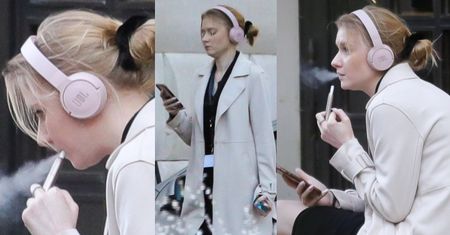 Zapracowana Kinga Duda PUSZCZA DYMKI przed warszawską kancelarią (ZDJĘCIA)