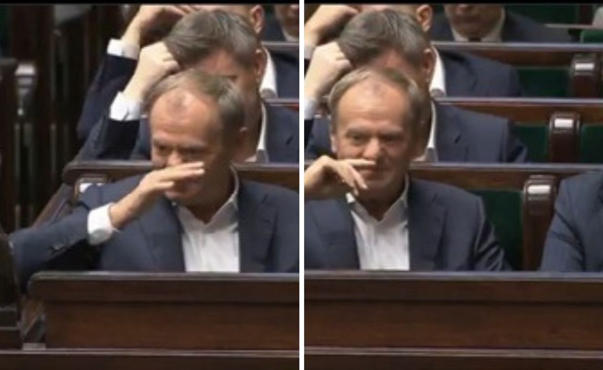Donald Tusk zaskoczył. Nie mógł się powstrzymać przed tym gestem