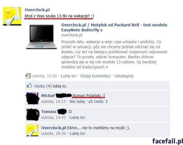 Największe facebookowe faile 10
