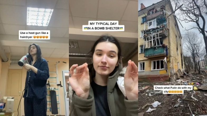 Ukraińska Tiktokerka pokazuje życie w schronie