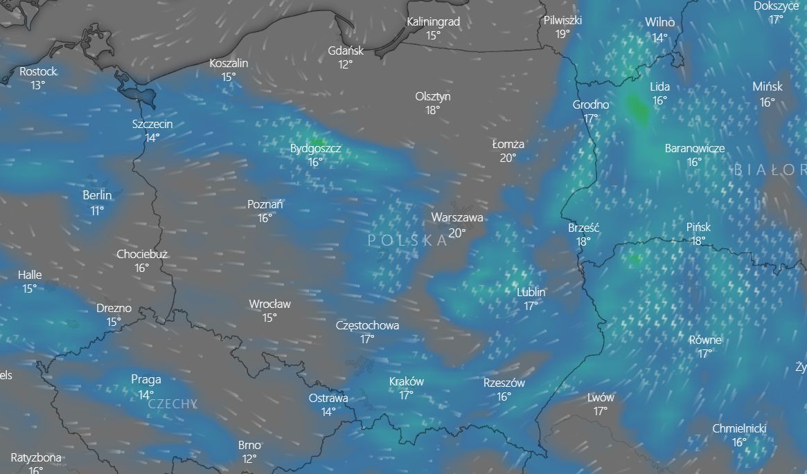 Gdzie jest burza? IMGW ostrzega. Potężny pas burzowy nad Polską. Niesie wiatr i ulewy