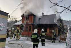 Pożar drewnianego domu w Szczyrku