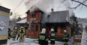 Pożar drewnianego domu w Szczyrku