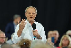 Donald Tusk w Piotrkowie Trybunalskim. Awantura już na samym początku