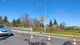 Zamość: Potrącenie rowerzystki. 64-latka trafiła do szpitala